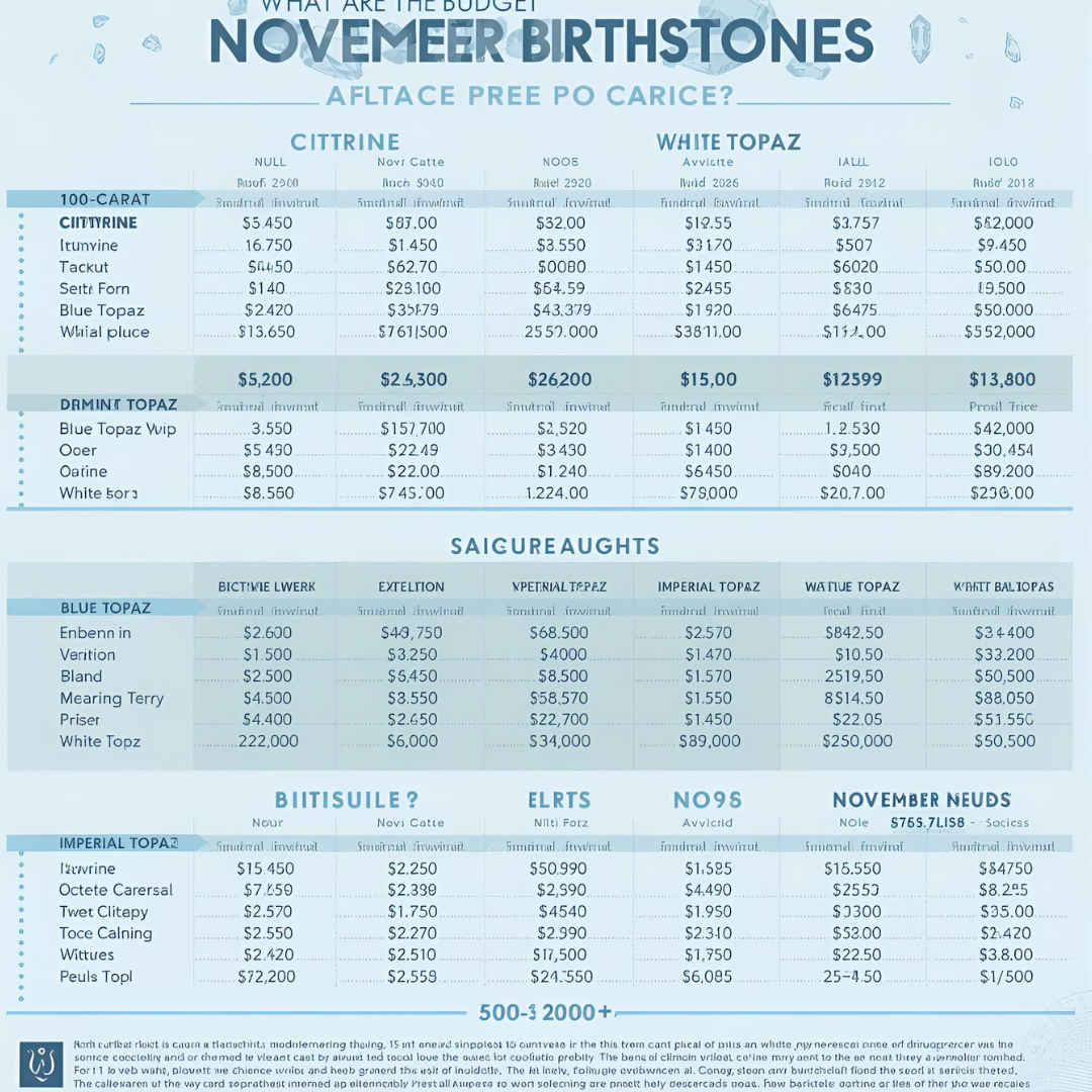Budget November Birthstones